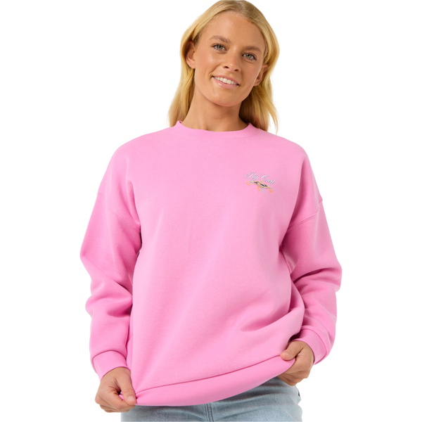2025 Rip Curl Frauen Hibiscus Diamond Heritage Crew 083WFL - Pink